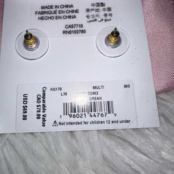 Kate Spade Coffee Break Asymmetrical Stud earrings - Picture 6 of 6